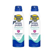 바나나보트 미네랄 민감피부 선크림 스프레이 SPF50 170g 2개, Sensitive Skin, 6 Ounce (Pack of 2)