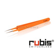 루비스 5 GRIP 트위저 그립 핀셋 RUBIS GRIP The Non-Slip Tweezer Soft Grip Coated Tweezers 논슬립