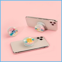 카카오프렌즈 헬로우썸머 비치 글리터 스탠드톡 핸드폰거치대, 없음, 리틀무지