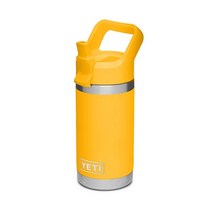 YETI 램블러 주니어 355ml(12온스) 아동용 물병 빨대 뚜껑 포함 알파인 옐로우