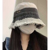 데님버킷햇 청벙거지모자 여성 연청 심플 워싱 산책