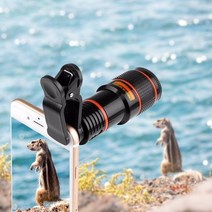 휴대폰망원렌즈 스마트폰렌즈 카메라 렌즈 범용 클립 카메라 렌즈 8x hd 망원경 렌즈 아이폰 xiaomi 삼성 호환, 협력사, 검은색