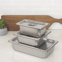리빙패밀리 스텐밧드 바트 밧트 뚜껑 업소용 반찬통, 6인치, 2/3, 밧드(본체)