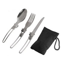 가족 커플 휴가 철 피크닉 세트 3pcs 1 set 휴대용 야외 캠핑 여행 피크닉 Foldable 스테인레스 스틸 칼 붙, 01 suit