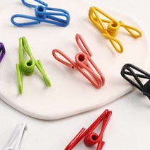 컬러 와이어 집게 클립 문서 서류정리 페이퍼클립 문구 사무용품 인테리어 데코 장식소품, 블랙