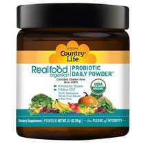 Country Life 컨트리 프리바이오틱스 파우더 90g Realfood Organics Probiotic Daily Powder