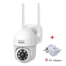 xiaovv 스마트 야외 카메라 p1 2k 1296p hd 270° ptz 회전 wifi 비디오 웹캠 b10 pro ip65 ip 야간 투시경 카메라 for mi home, p1 2k b eu 플러그