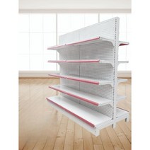 약국 진열대 편의점 선반 마트 가판대 철제 과자 팬트리 화장품 진열장, 양면 5단 메인 선반
