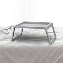 접이식 테이블 아기 그림 밥상 침대상 침대용 식탁 접는상 환자용 식탁 먹방책상 높은, 그레이