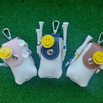 골프 볼파우치 + 볼마커 + 골프티 4개 +( 볼수건 추가가능 ), 파우치 브라운+볼수건 블랙