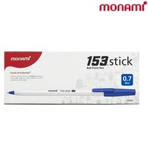 쭈bapha_모나미 153스틱볼펜 0.7mm 12개입 1타 (청색) 파란 블루 문구 모나비파란 유성 모153♥LtMS, ♥myside!, ♥sunshineee