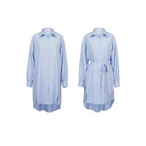 [제너럴아이디어 스탠다드] 슬릿 셔츠 원피스 [BLUE] / S22A04006
