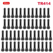 차량 수리 50100Pcs 바퀴 타이어 부품 고무 튜브리스 자동차 밸브 TR414 먼지 캡 블랙 액세서리
