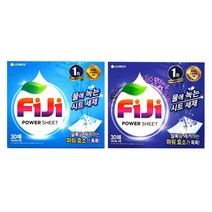 물에 녹는 FIJI 시트형 세제 30매/ 티슈형세제/ 세탁, 쿠팡 마켓바오밥 FIJI시트세제30매 라벤더