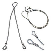 와이어로프1.5미터-2줄락킹 마심와이어 두줄납봉 두줄락킹 중장비와이어 크레인와이어락킹 호이스트와이어납봉, 12mm/1.5미터-2줄