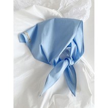 두건 프랑스 삼각형 스카프 코튼 린넨 실크 가방 헤어 밴드 장식