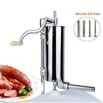 소세지 메이커 4Pcs 스테인레스 스틸 소시지 Stuffer 필링 튜브 165mm/6.5 인치 실버 퍼널 노즐 살라미 마에 대한 부품 필러