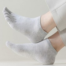 남자 메쉬 발가락 양말 발목 면양말 블랙