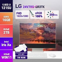 [한컴오피스 증정] LG전자 2022년형 일체형 PC 24V70Q-GR3TK, 16GB/SSD2TB/윈도우11홈