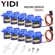 2/4/5/10/20개 Arduino 아날로그 마이크로 서보 모터 SG90 9G RC 자동차 장난감 비행기 고정 날개 헬리콥터 항공기 모델 180 360 397059, Metal 180 Degree, 4PCS