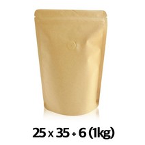 [이지포장] 크라프트 지퍼스탠드 1Kg, 50매