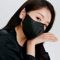 콜로레 KF94 마스크 새부리형 대형 마스크 숨쉬기편한 스타일 정식판매점 온라인파트너, 리얼블랙, 1매