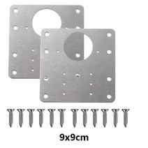 용접경첩 대문경첩 주방 찬장 도어 힌지 수리 플레이트 캐비닛 키트 사이드 패널 마운트 서랍 창 가구 액세, 협력사, 2개 9x9cm