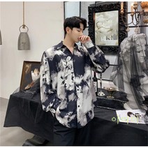 남자실크셔츠 남성 블라우스 셔츠 루즈핏 남방 스타일 패션 Wstug 증정