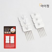 꼭꼬핀 6입 다용도걸이 액자 사진 고리 핀행거, 단품