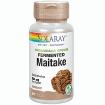 Solaray 유기 재배 발효 잎새버섯 500 MG 채식 60정