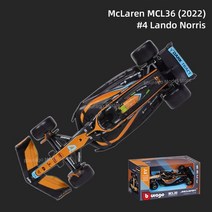 레이싱휠 휠거치대 Bburago 1:43 메르세데스 AMG W13 F1-75 C42 McLaren MCL36 RB18 F1 포뮬러 레이싱 자동, 한개옵션1, 06 2022 MCL36 4