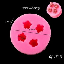 DIY 블루 베리 라즈베리 파인애플 야생 딸기 모조 과일 실리콘 몰드 식품 등급 무취 쉬운 탈형 케이크 베이킹, Q-strawberryD