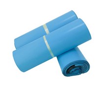 10Pcs 블루/핑크 플라스틱 택배 가방 우유 차 색상 배송 메일 링 작은 선물 포장 비즈니스 익스프레스 폴 리 메일러, [04] Blue 15x27cm