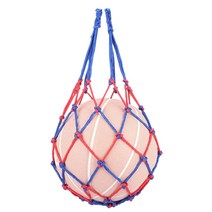 축구 넷 가방 나일론 볼 스토리지 가방 싱글 볼 휴대용 가방 야외 스포츠, 빨강, 파랑