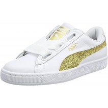 [촬영]운동화 BASKET HEART GLITTER W레이디스 WHITE-GOLD 23.5 cm