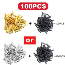 전선 커넥터 터미널부품 453 u 자형 터미널 탭 콜드 인서트 커넥터 열 수축 튜브가있는 작은 치아 근막 0.3-1.5mm2 호환 지원, 50pcs w 튜브, 튜브