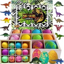 장난감이 12개 공룡알 유기농 거품 목욕 배스밤, Dinosaur egg