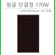 슁글 태양광모듈 170w 패널 집열판 캠핑용 카라반 주택용 농막