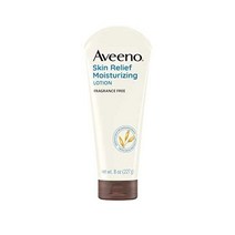 매우 건조한 피부를 위한 Aveeno 스킨 릴리프 모이스춰라이징 로션 진정 트리플 오트 & 시어 버터 포뮬러 디메티콘 스킨 프로텍턴트가 가려운 건성 피부 치료에 도움 무향, 무향료_8온스(1팩)