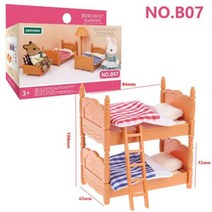 미니어처 옥양목 동물 112 스케일 액세서리 숲 가족 인형 집 가구 모델 주방 장난감 이층 침대 소녀 선물, B07