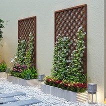 베란다 울타리 우드 격자 덩굴 래티스, 길이 90CM*높이 120CM 친환경 페인트