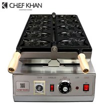 쉐프칸 큰붕어빵 왕붕어빵기계 전기식 붕어빵메이커 1구 5P CFK-1105