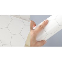 5평 원룸인테리어 싱크대 리폼시트지1.5M 책장리폼 데코시트, 타일발포시트지 타일화이트