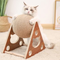 고양이구름다리 소형캣타워 원목캣타워 최신 고양이 장난감 대화형 스크래처 보드 사이잘 로프 공 발 애완, 01 T type_01 Small(12cm)