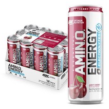 Optimum Nutrition 아미노 에너지 월간 스파클링 하이드레이션 드링크 - 운동 전 BCAA 케토 쥬시 체리 12개입, [01] 12개(1팩), [02] 포도.