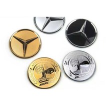 벤츠스티커 벤츠 로고스티커 로고엠블럼 C180L C200L, 08-14 C클래스 52MM (실버)