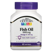 21세기센트리 생선 오일 1000mg 60 소프트 젤 rTG 알티지오메가, 1000 mg, 60 개
