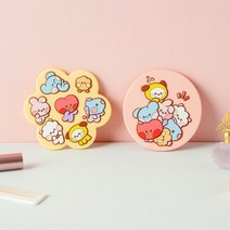 금홍팬시 BT21 실리콘 손거울 제작 꾸미기 원형, 핑크/255756
