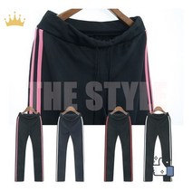 토끼조아 화제의 트레이닝팬츠 쿠션지 (블랙) 옆줄