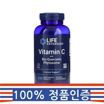 라이프익스텐션 비타민C & 바이오케르세틴 파이토솜 베지 250 타블렛, 1개, 기본